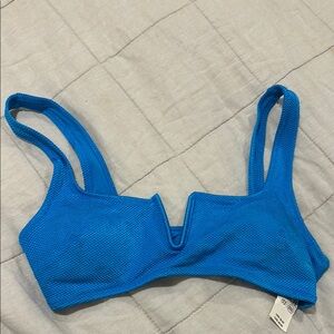 Blue aerie bikini top